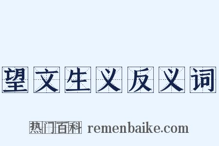 望文生义反义词是什么意思的图片